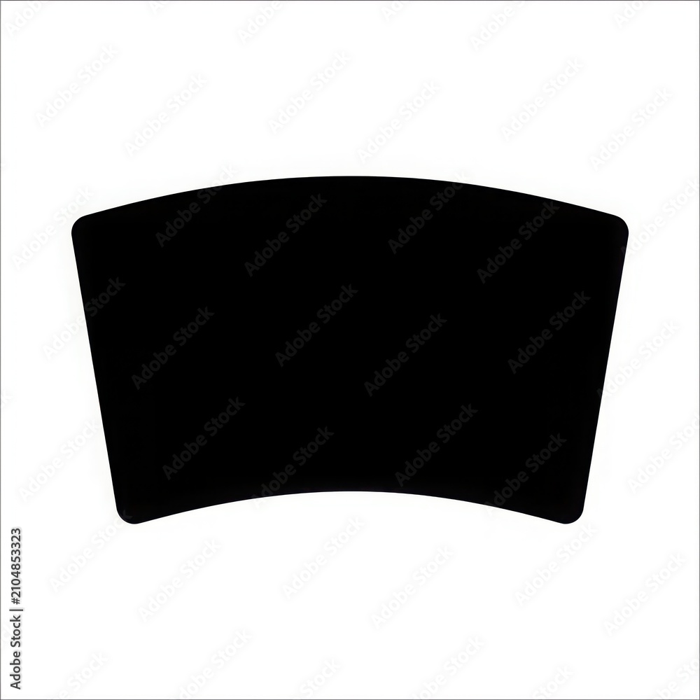 Fototapeta premium Black curved acoustic panel for studio soundproofing and noise reduction