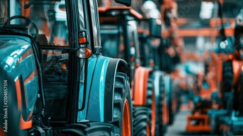 Industrial farm equipment production streamlines component assembly, testing, and distribution to supply durable machinery that supports agricultural productivity.
