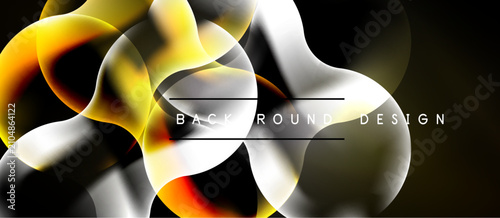 Abstract fluid shapes, vibrant colors, dynamic composition. Modern design ele...