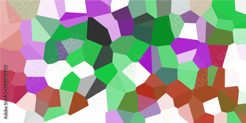 Tableau sur toile Abstract Low Polygon multicolor Generative Crystal texture background