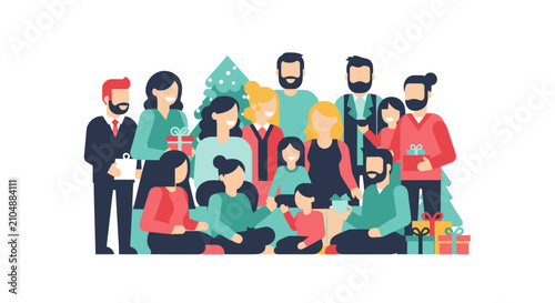 Diverse group of people celebrating together.