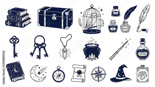 Mystical Objects Collection: Magic, Alchemy, and Knowledge