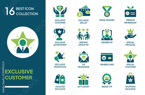 Exclusive VIP Customer Membership Icon Set Membership Badges and Premium Loyalty Rewards