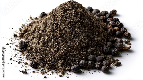 Dark Soil Pile Close Up For Agriculture And Environment Theme.