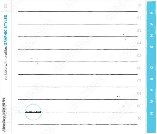 Vector Graphic Styles. Custom Variable Width Profiles.