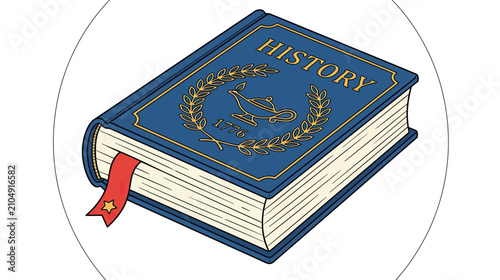 Tableau sur toile Vintage Hardcover Book About History