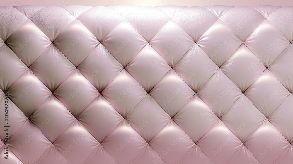 Obraz premium Pink padded velvet upholstery close up.