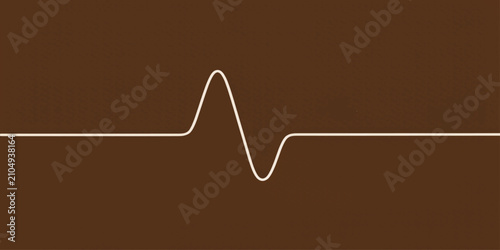 Fotografía Sound Wave Graphic: A minimalist representation of a sound wave on a warm brown background, suggesting audio, music, or communication