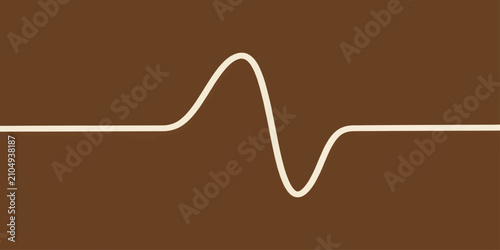 Canvastavla Simple Line Graph: A minimalist abstract graphic features a single, clean line tracing an undulating waveform against a solid brown background, suggesting data, progress, or a simple concept