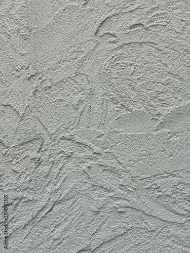 Schilderij op canvas Vertical rough white stucco wall texture background⁠