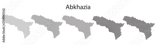 Foto Abkhazia map infographic simple design element black abstract geometric pattern