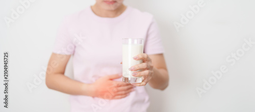 Obraz na płótnie Lactose intolerance and Milk allergy concept