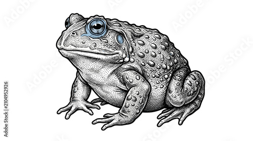 Cuadro en lienzo A large toad sitting down.
