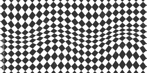 Konstfotografi Checkered background with distortion effect