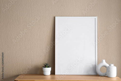 Vertical white picture fram...