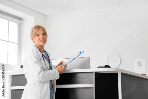 Smiling female doctor in a ...