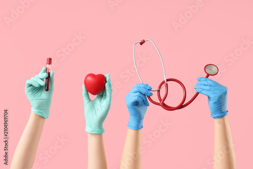 Female doctors hands with s...