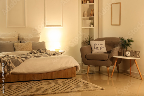 Interior of stylish lamp be...