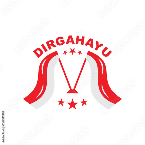 Dirgahayu independence day emblem logo