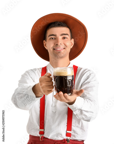 Young man in traditional Ge...