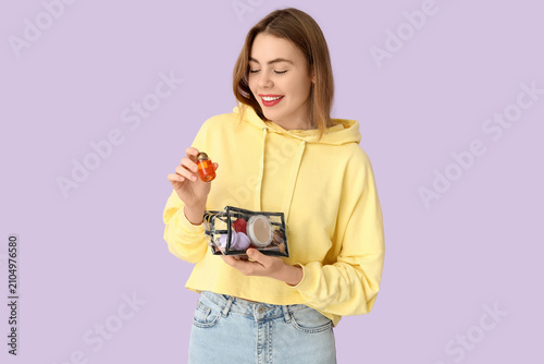 Young woman with transparen...