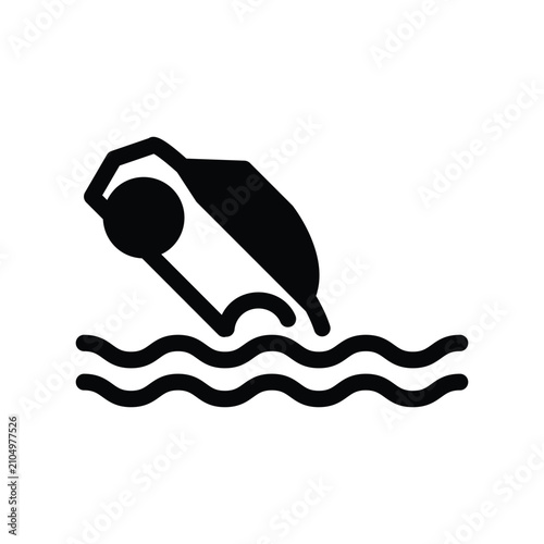 sinking car solid icon vector design good for web or mobile app