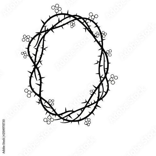 Crown of Thorns Vector Illustration