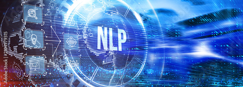 NLP Natural language processing AI Artificial intelligence. 3d illustration