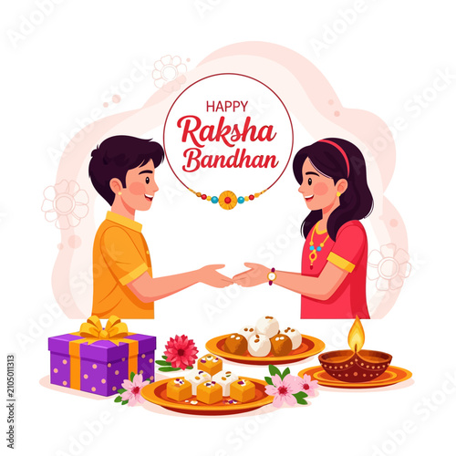 Happy Raksha Bandhan: Brother and Sister Exchange Gifts and Sweets