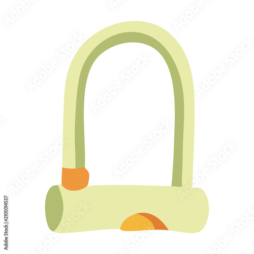 Fotografie Bike U Lock Icon Illustration