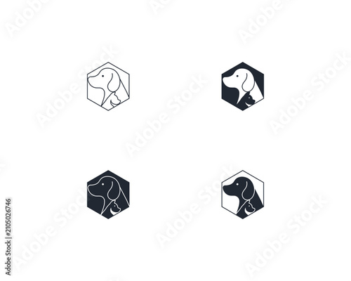 Dog and cat logo design template vector, line of pet logo design suitable for pet shop, store, cafe, business, hotel, veterinary clinic, Domestic animal vector illustration logotype, sign and symbol