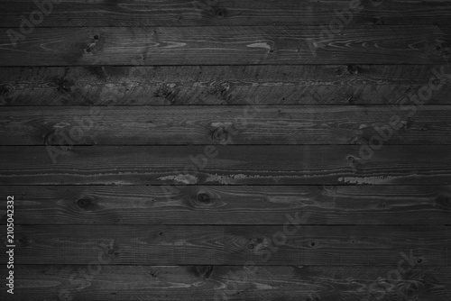 Old black rustic dark grunge wooden timber wall or floor or table texture - wood background banner