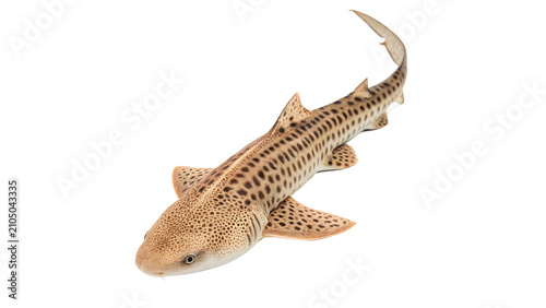 Canvas Print Wild predatory dynamic fish swimming sideways quickly isolated on transparent ba