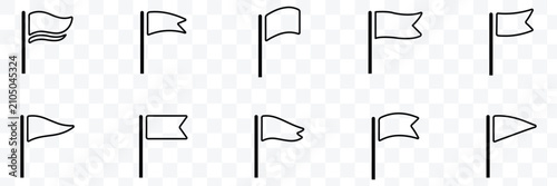 Bild auf Leinwand Flag icon set