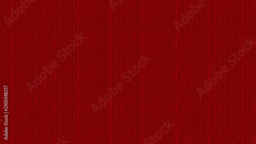 Fotografía Dark Red Cable Knit Fabric Texture Close Up Cozy Sweater Material Background