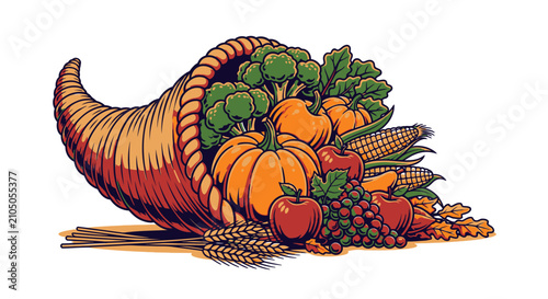 Tableau sur toile Detailed vector graphic featuring a vibrant and abundant collection of multi-colored flowers and green leaves in a complex, decorative botanical composition for various design applications