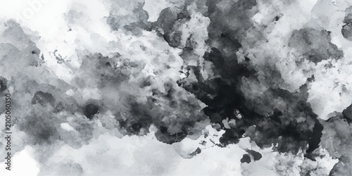 Bild auf Leinwand Abstract Grunge Sky Texture with Blue Clouds, Smoke and Stormy Atmospheric Effec