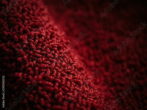 Burgundy red cotton towel texture, soft terry cloth fabric close up, warm maroon textile background for spa and bathroom concepts