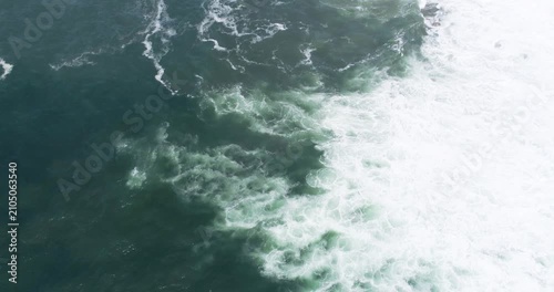 Top down view of turbulent sea water The Concept of natural energy