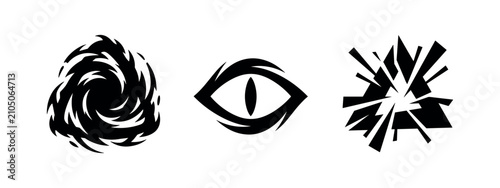 Принти на полотні Abstract mystical and magical symbol icons for spiritual design