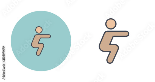 Squat Vector Icon