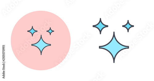 Canvas Print Sparkling Clean Vector Icon