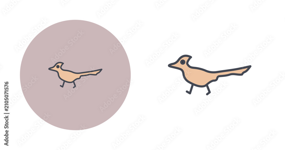 Obraz premium Roadrunner Vector Icon