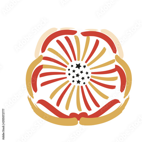 Abstract Flower with Stars