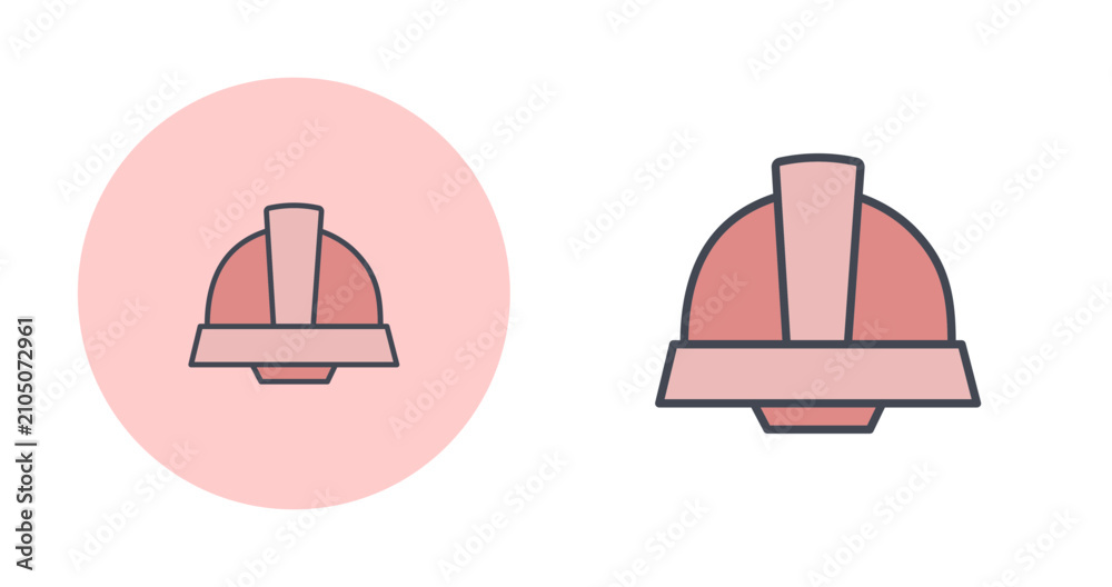 Fototapeta premium Safety Helmet Vector Icon