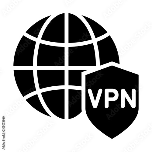 VPN icon vector. Secure connection illustration sign. Virtual private network symbol. VPN logo or mark.
