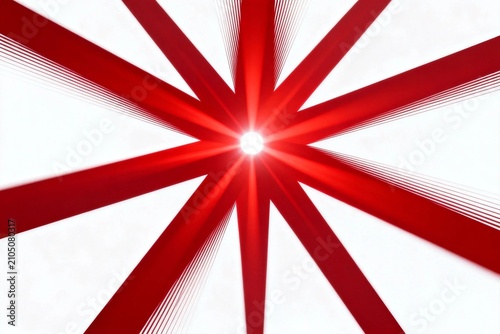 Radiant Red Starburst Design