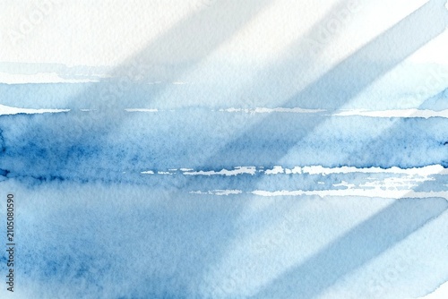 Abstract Blue Watercolor Texture with Light Shadows