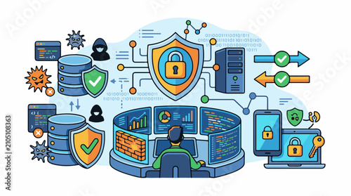 Digital security system with person monitoring data and threats