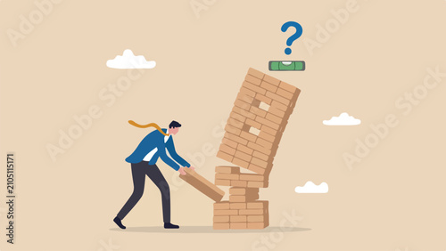 Фотография Business competition, effort concept, businessman and businesswoman walk up stai